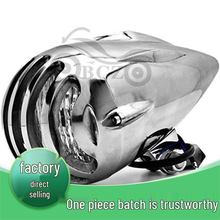 Harley Retro Motorcycle Crash Bars & Bullet Headlight Assembly Front Headlight