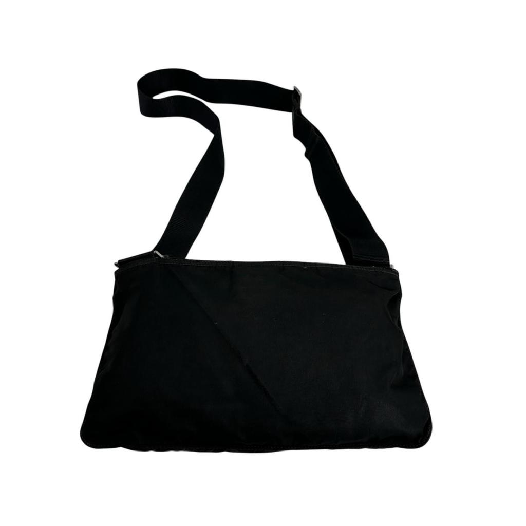 PRADA Triangle logo Shoulder Bag Nylon black Women Used