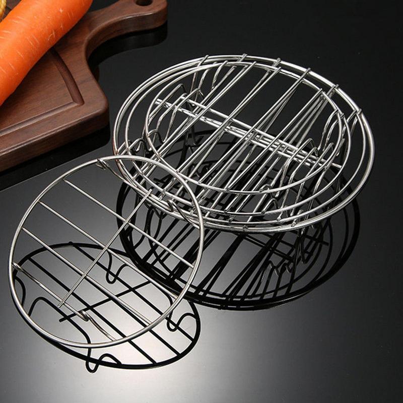 Stainless Steel Cookware Steamer Rack Cooking Baking Pot Stand AirfryerGrill Food Accessories Kitchen Steaming Racks Grid