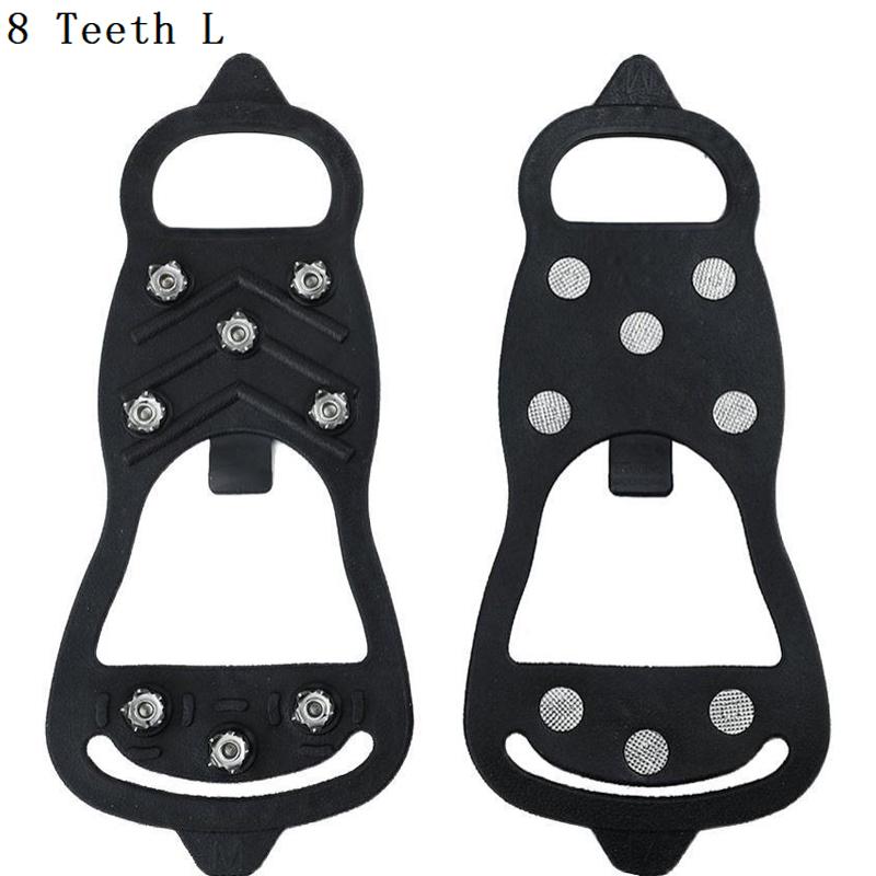 1 Pair 5 Studs Anti-Skid Ice Snow Camping Walking Shoes Winter Safety Boots Universal Professional Climbing Crampons 5/24 Teeth