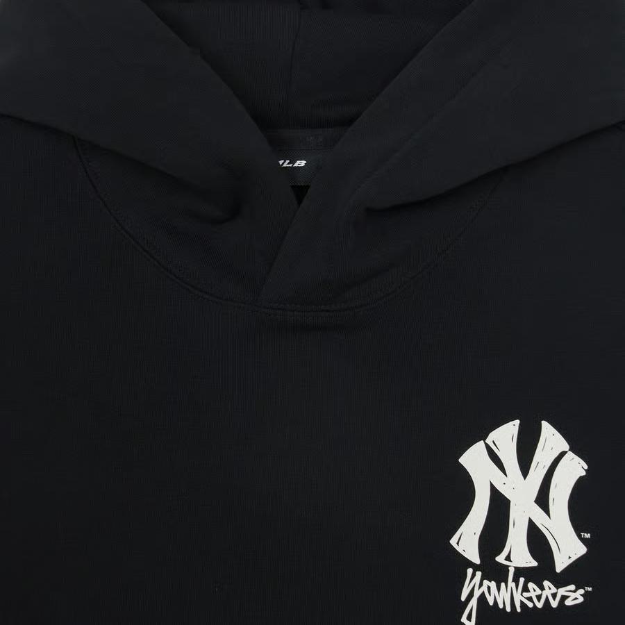 MLB New York Yankees Fashion Graffiti Print Hoodie Unisex hoodies Black 3AHDB0361-50BKS
