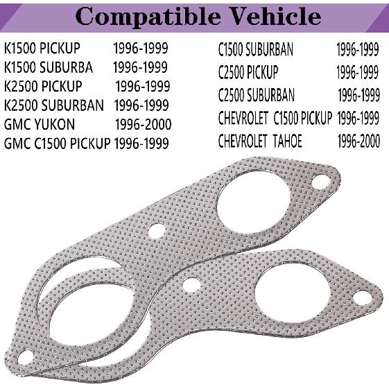 31575 (2PCS) Exhaust Pipe Flange Gasket For PICKUP SUBURBAN 1996 1997 1998 1999;