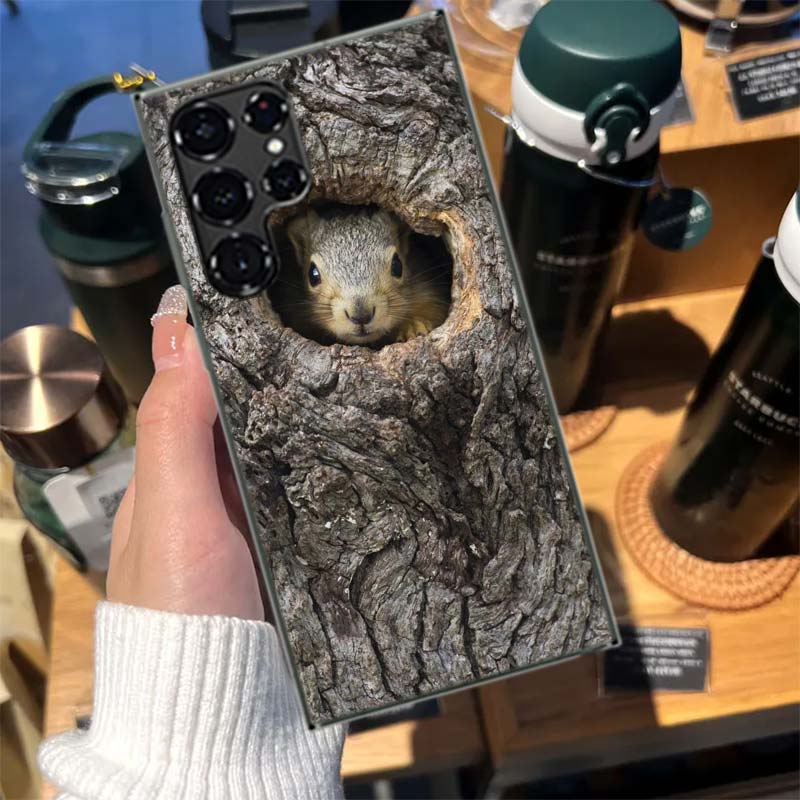 Forest Squirrels Foraging For Food Coque For Samsung S23 S22 Ultra S24 FE S25 Edge Phone Galaxy S21 S20 FE S10 Plus Case Luxury