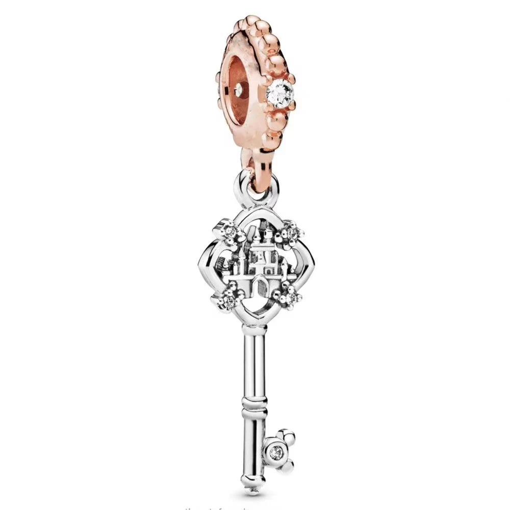 925 Silver Locks Keys Treasure Box Pendant Charm Bracelet Valentine Gift Jewelry Fashion New