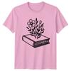 Reading Helps You Grow TShirt Bookworm Floral Reading Literature