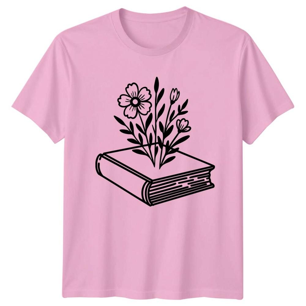 Reading Helps You Grow TShirt Bookworm Floral Reading Literature