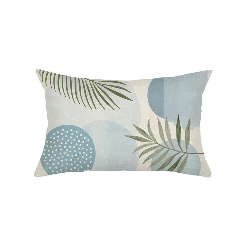 Bohemian Waist Pillowcase Atmosphere Decoration Living Room Sofa Cushion Polyester Plant Print Cushion Cover