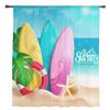 Summer Beach Starfish Surfboard Sheer Curtains for Living Room Bedroom Decoration Chiffon Tulle Voile Kitchen Window Curtain
