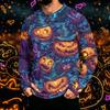 Men's Long Sleeve Hoodie with Sun Halloween Print Pullover