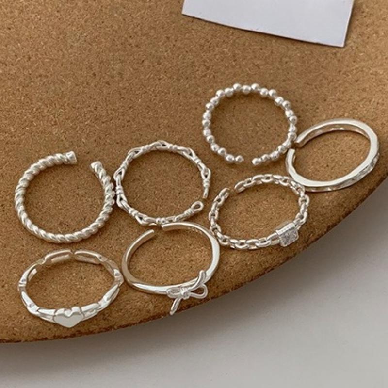 Irregular Three-dimensional Bow Ring with Female Niche Design, Adjustable Index Finger Ring, Korean Style Internet Famous Ring