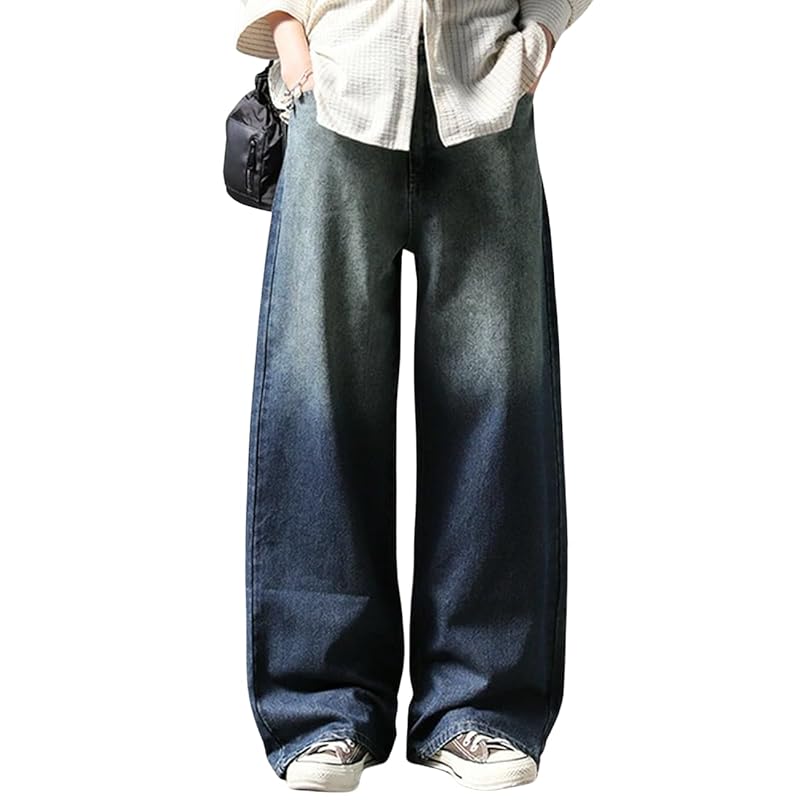 

[antiqua] [Antica] over dye denim ladies bottoms EP-00189 Large 32 blue