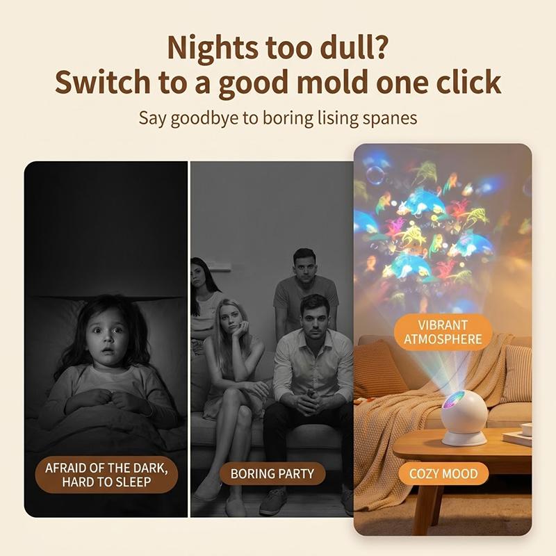 Multifunctional Projection Lamp With Vast Dreamy Patterns And Eye Protection Light For Kids Bedroom Nursery Bedside Night Use