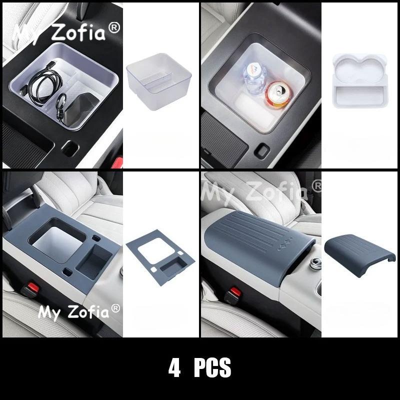 For BYD Ti7 Leopard Titanium 7 2025 2026 Car Armrest Refrigerator Storage Tray Center Console Lower Layer Organizer Accessories