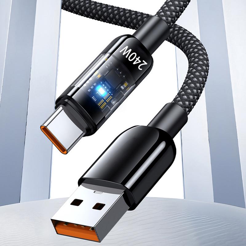 240W Usb Type C Cable Fast Charging Cable For Laptop Tablet Iphone 16 15 Samsung Xiaomi 15 Huawei Phone Usb C Charger Cord 1M 2M