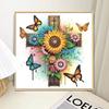 5D DIY Partial Special Shaped Drill Diamond Painting Kit Cross Decor30x30cm