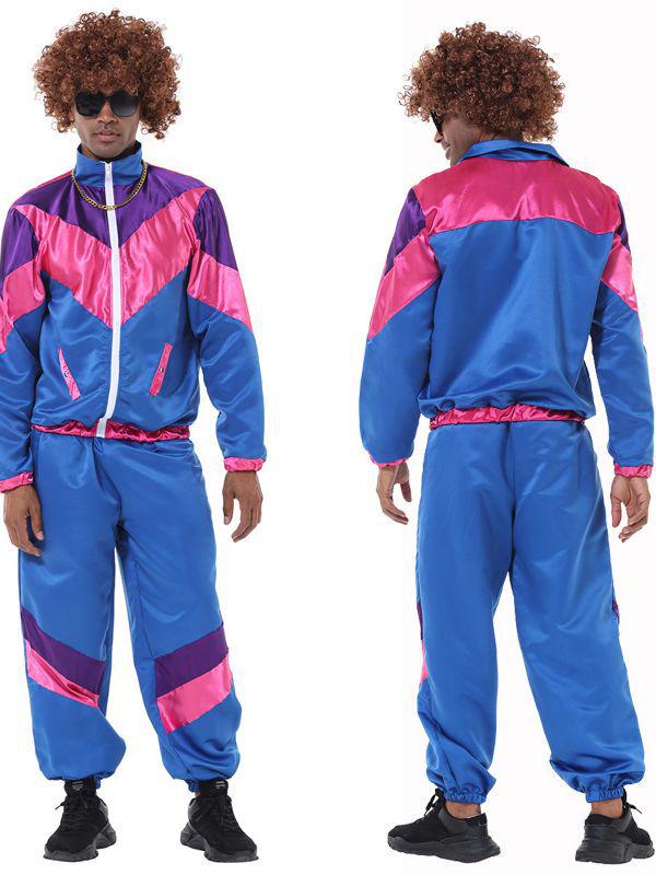 Abbigliamento Cosplay Stile Hip Hop Rock Sportivo Retro Europeo Anni '70 per Uomini, Donne e Coppie - Perfetto per Esibizioni sul Palco