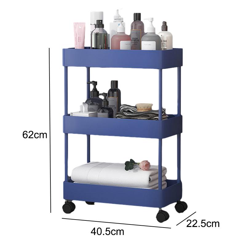 2/3/4 Layer Narrow Gap Storage Rack Shelves Organizer Open High Capacity Save Space Mobile Shelving for Kitchen Bathroom