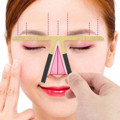 3D Augenbrauen Tattoo Lineal Wiederverwendbar Genaues Microblading Augenbrauen Schablone Einfach zu Verwenden Metall Balance Former Vorlage Make-up Werkzeuge