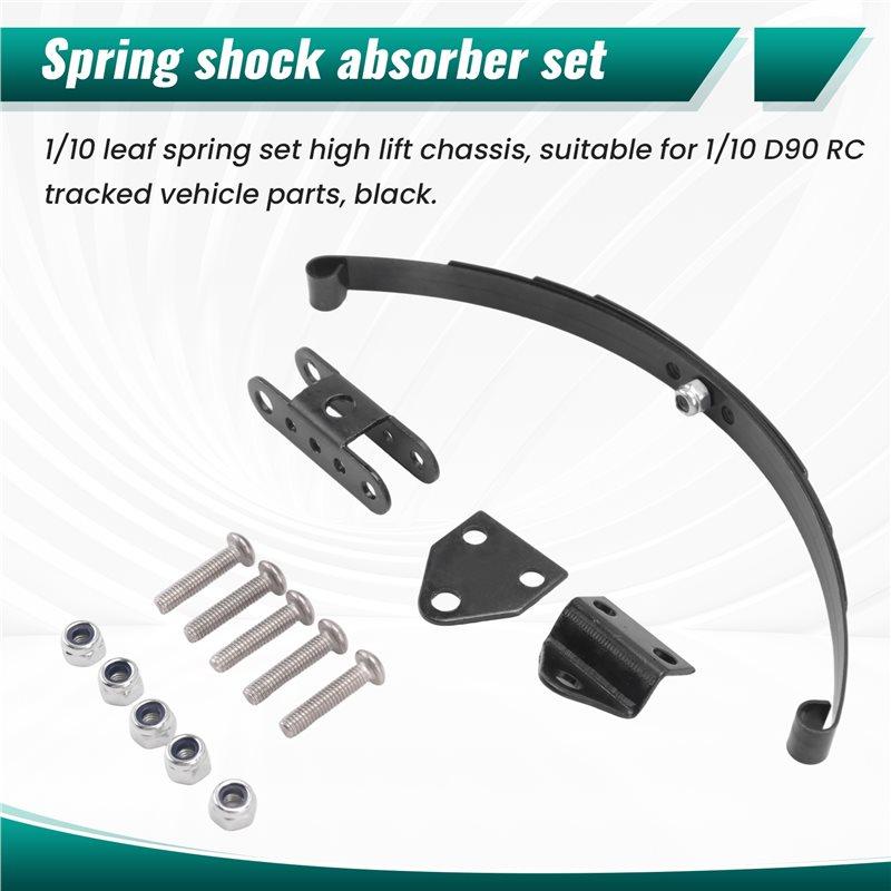 Highly Recommended-4Pcs 1/10 Leaf Springs Set Highlift Chassis For 1/10 D90 RC Crawler Car Parts Black