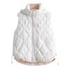 Jacket down cotton vest women's autumn and winter new temperament hooded cotton-padded vest short vest diamond