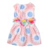 Dog Dress Soft Breathable Cute Fashionable Puppy Summer Dress with Flower Decor for Daily Party Photography Pink