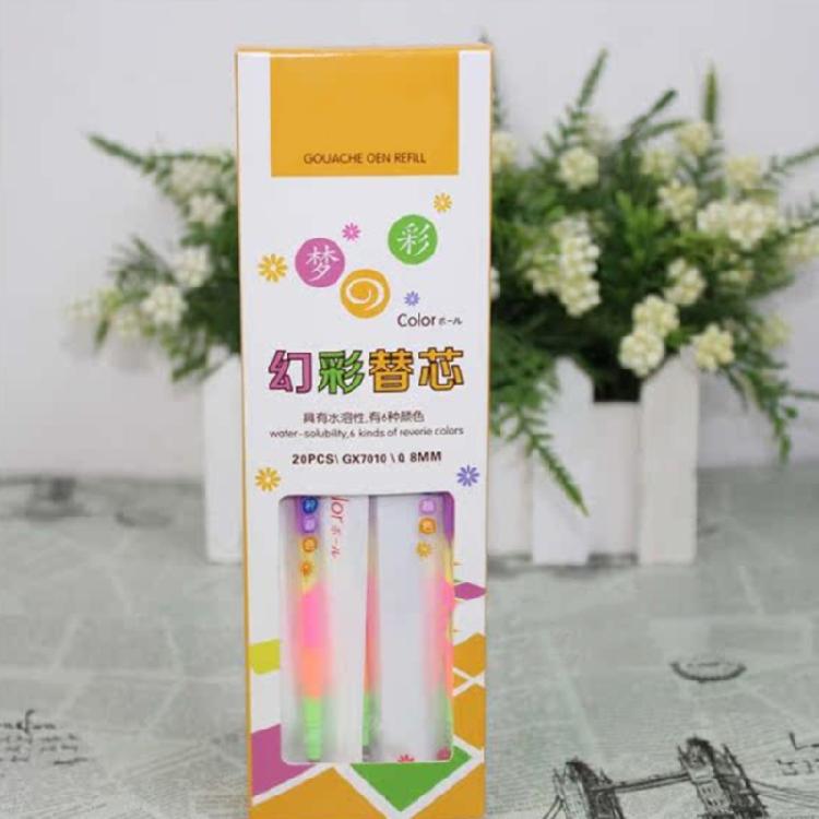 Rainbow Colors Pen Refills Ink Refills 0.8mm Tip