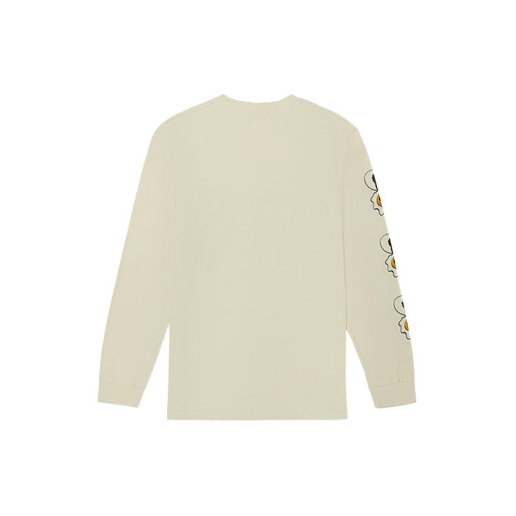 Vans Micro Dazed Egg Fun Print Casual Round Neck Long Sleeve Drop Shoulder T-Shirt Unisex T-Shirt Off-White VN0A5E3LZ6K