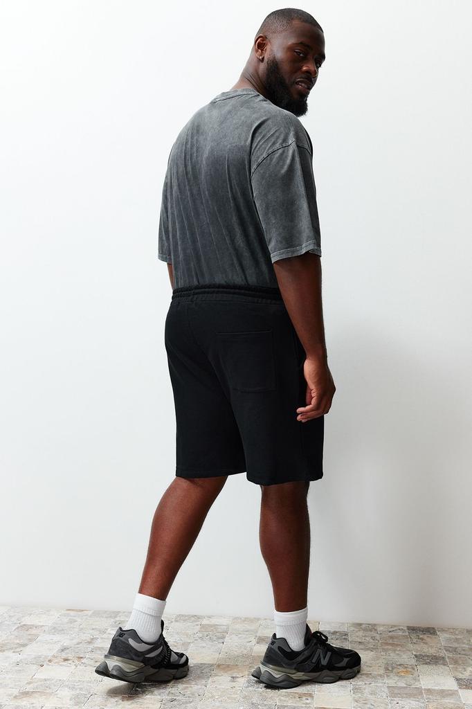 Stil bărbați Mărime Plus Mărime Plus Negru Croială obișnuită Confortabil 100% bumbac Pantaloni scurți de bază