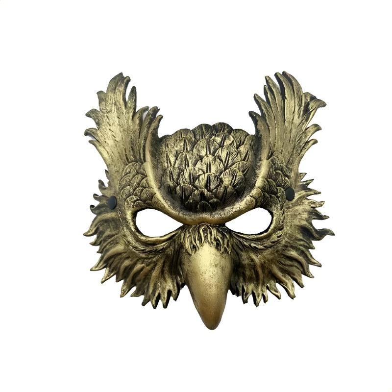 

Steampunk Animal Owl Nose Bird Beak Funny Halloween Mask 3D Animal Mask Carnival Party Cos Halloween Owl Peculiar Mask золотий