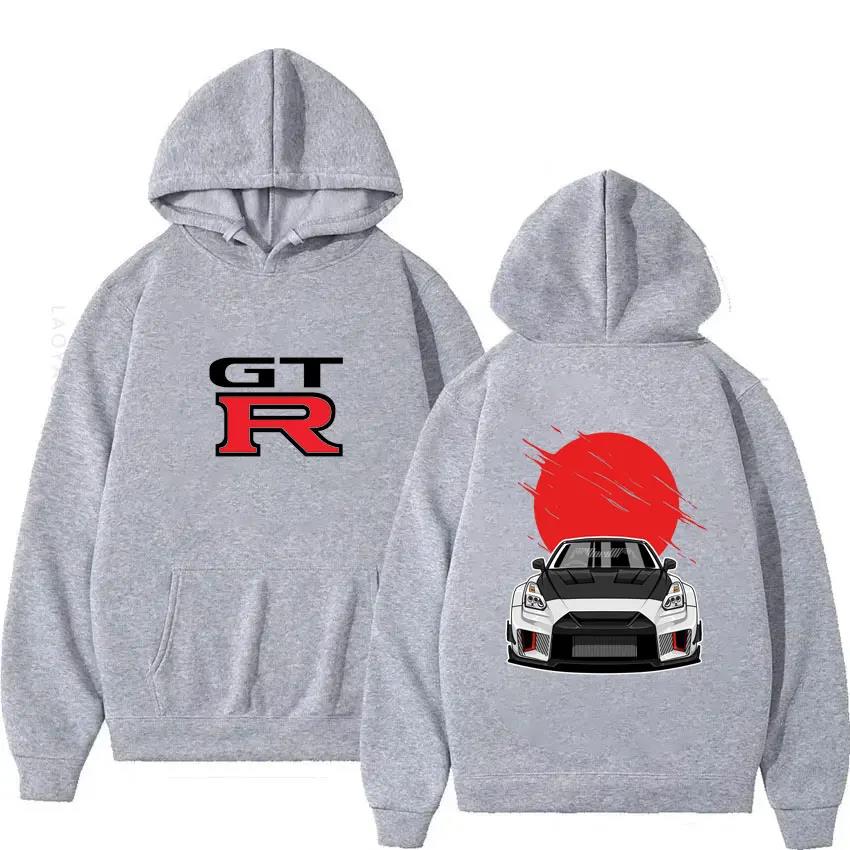 The first letter D GTR R35 streetwear hoodie, Japanese car sports hoodie, sweatshirt, men's clothing, Harajuku street pullover