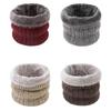 Double-Layer Knitted Scarf Fleece Lined Winter Neck Gaiter New Circle Loop Scarves  Woman/Men