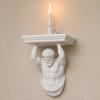 Decorative Floating Storage Rack Plastic Greek God Wall Mount Shelf Figure Wall Rack  Home Decor