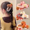 Grid Horse Hairpins Large Plush Edge Clip Creative Cartoon Hair Clip  Gifts