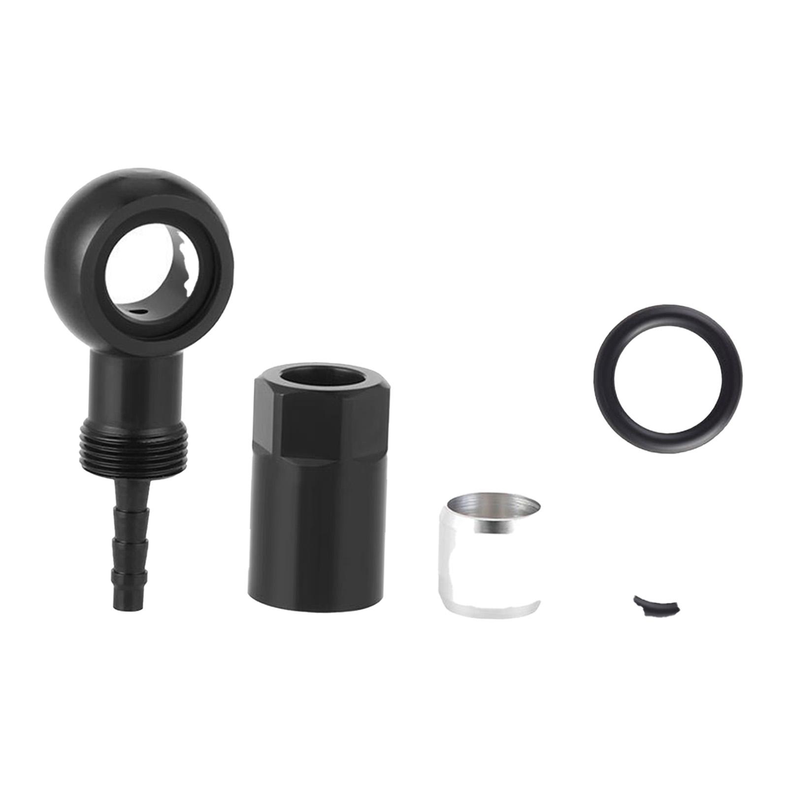 Hydraulic Brakes Bicycle Banjo Fitting Kit Aluminum Alloy Tubing Repair Olive Sleeve Nut for E Bike Brakes чёрный