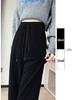 2025 Women's High-Waisted Velvet Pants - European Cotton, Loose Straight-Leg, Autumn/Winter Fashion