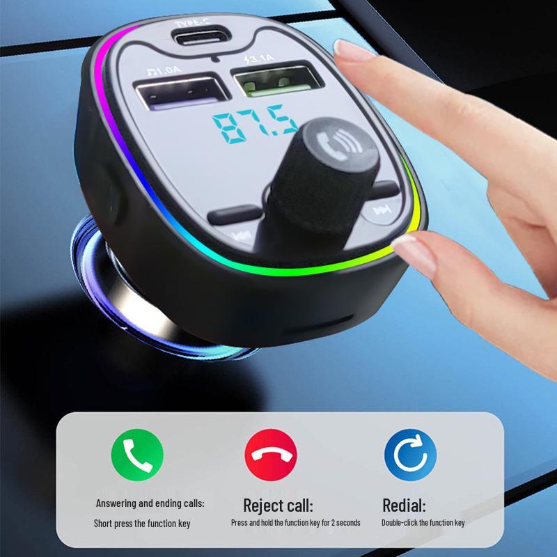 HT-3 Car Bluetooth Charger: MP3 Player, TF Card, USB Drive, 3.1A Output