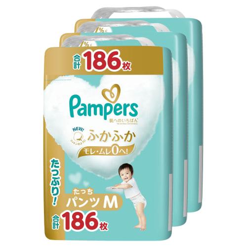 

[Pants M size] Pampers diaper, the best for the skin (6~12kg), 186 sheets (62 sheets x 3 packs), case item