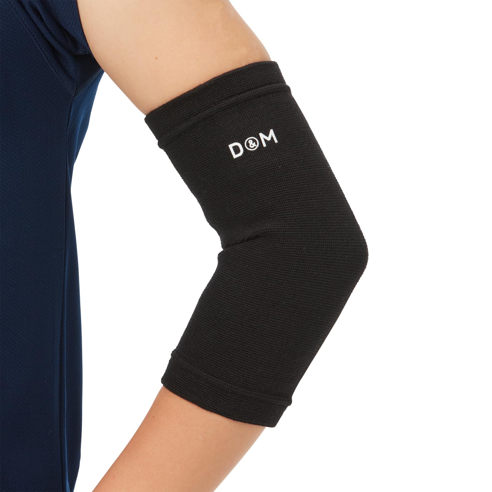 

Elbow Support Volleyball Padless Elbow No Pad Black For Left and Right Use 1 Piece Made in Japan One Size Fits Most [D&M] #720