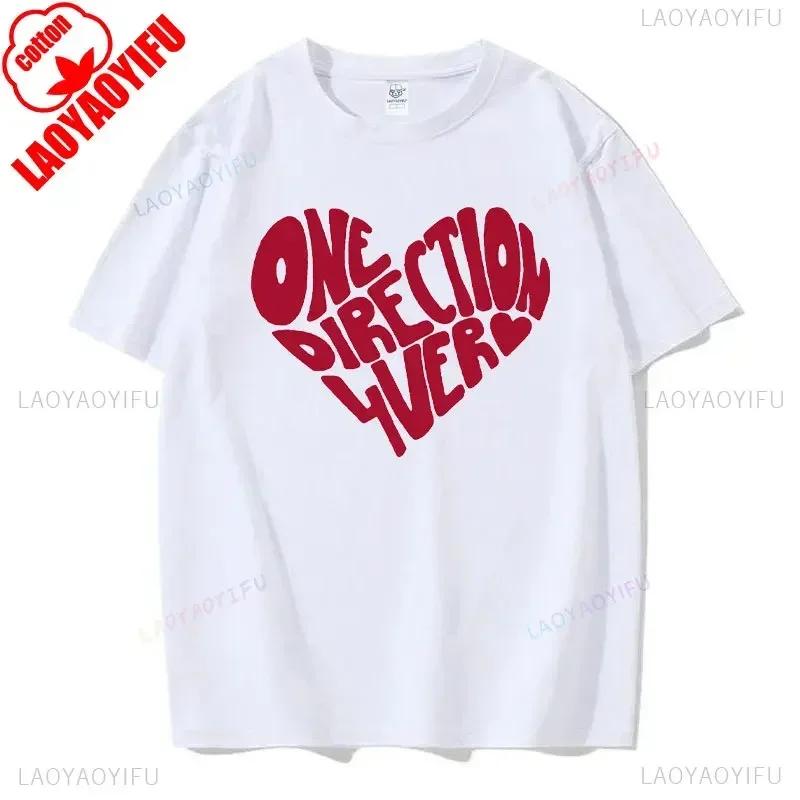 I Love One Directions Print T-Shirts Rapper Short Sleeve T Shirt Vintage Singer Tops Summer Cotton Hip Hop Men Women Tee-shirts