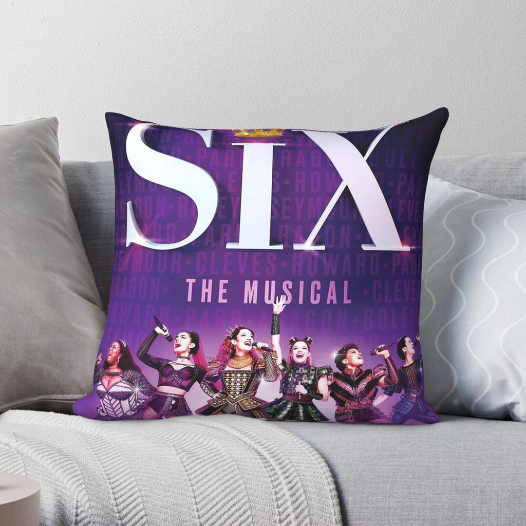 Huit The Musical Taie d'oreiller carrée Polyester Lin Velours Imprimé Fermeture Éclair Décorative Housse d'oreiller de jetée Housse de coussin de lit x