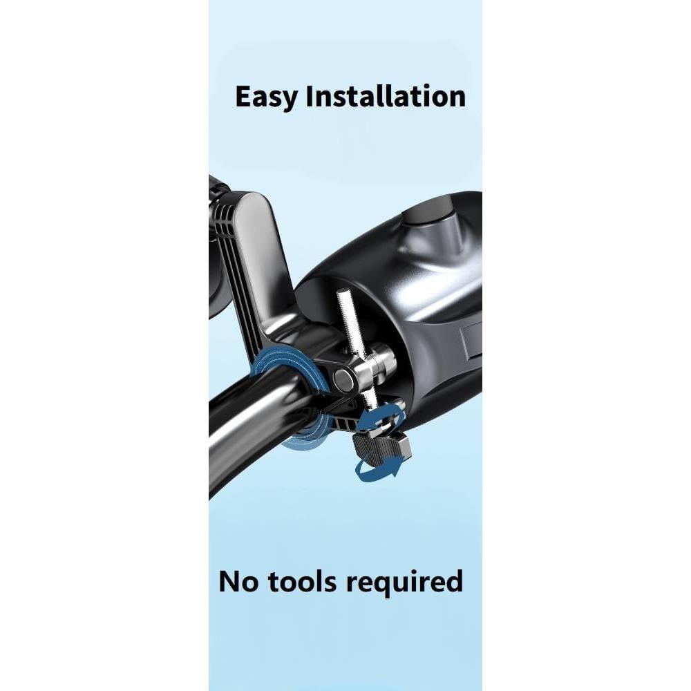 Bicycle Motorcycle Handlebar Phone Mount, Phone Clamp with Rotating Bracket, Compatible with 4.7-inch To 7.2-inch Smartphones