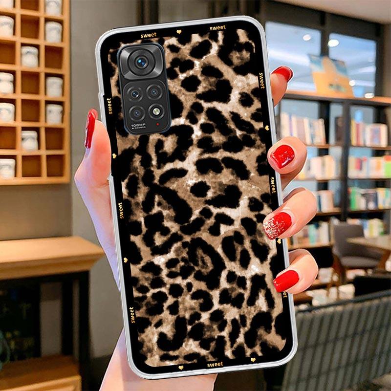 Animal Leopard Print Cover Phone Case For Xiaomi Redmi Note 15 14 13 12 11 10 Pro Plus 14S 12S 11S 11T 11E 10S Soft Fundas Shell