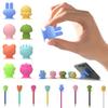 Cartoon Textured Suction Cup Sensory Stone Autism Anxiety Relief Pen Cover Fidget Toys For Kids Gifts Classroom Prizes