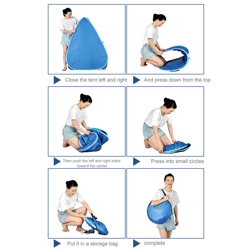 Quick Automatic Opening Beach Tent Sun Shelter UV-protective Tent Shade Lightwight Pop Up Beach Tent For Outdoor Camping Fishing