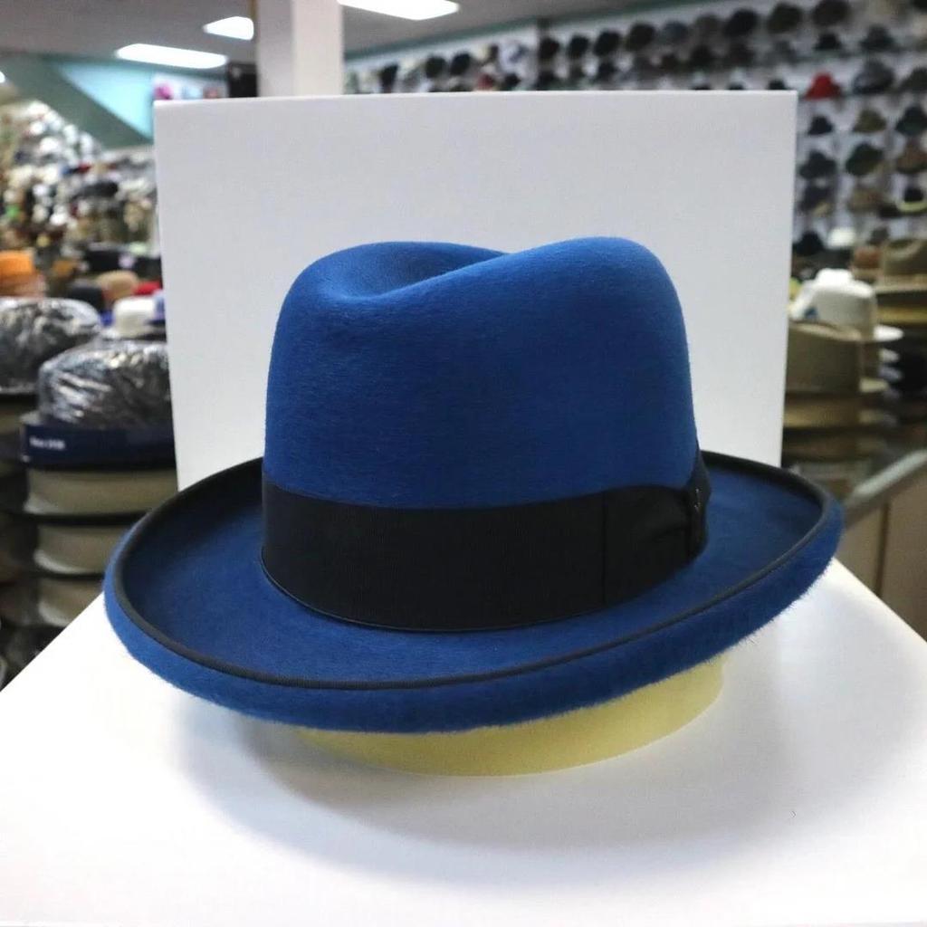 Shangxin Cross-Border Hot-Selling Wool Hat, Bow Webbing Decorative Felt Hat, Fashionable Pure Wool Top Hat