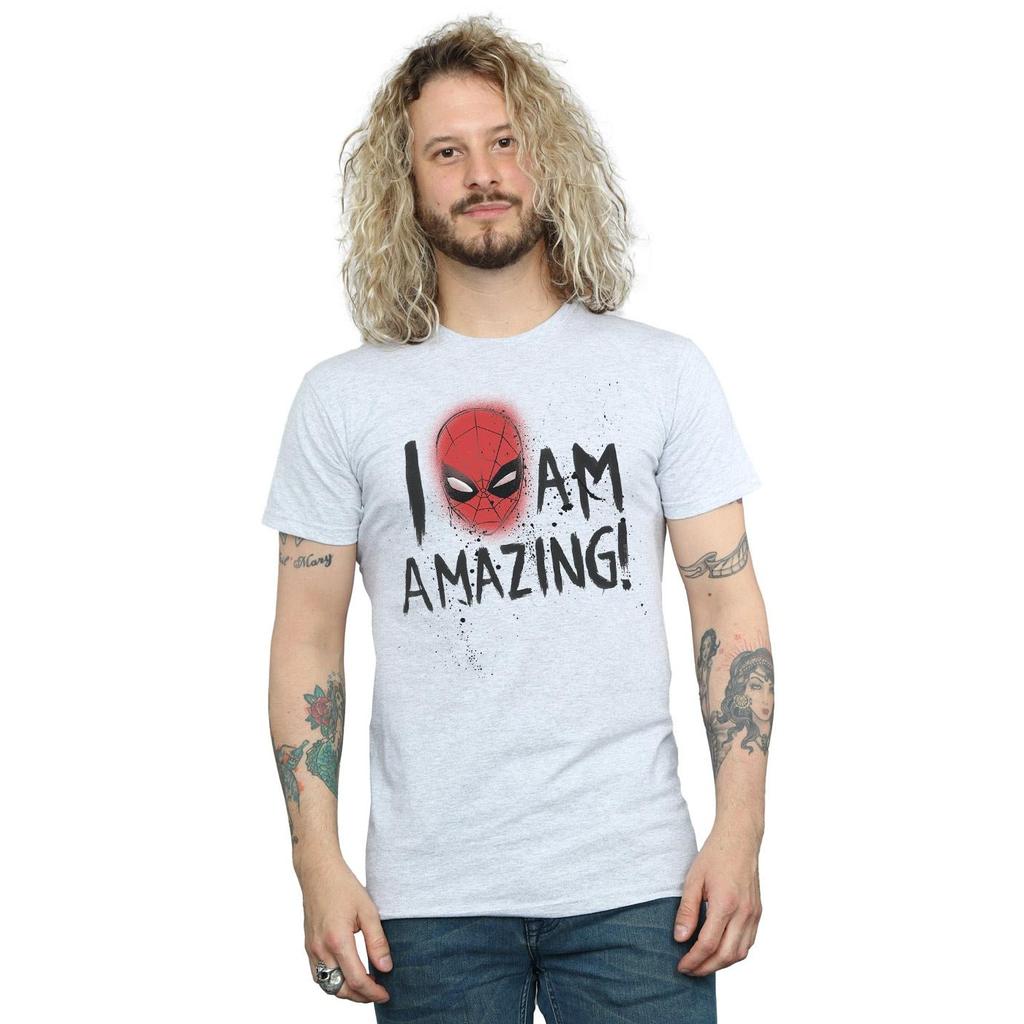 Marvel Mens Spider-Man I Am Amazing T-Shirt