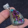 Spiny Oyster Gemstone 925 Sterling Silver Jewelry Pendant 2.21"