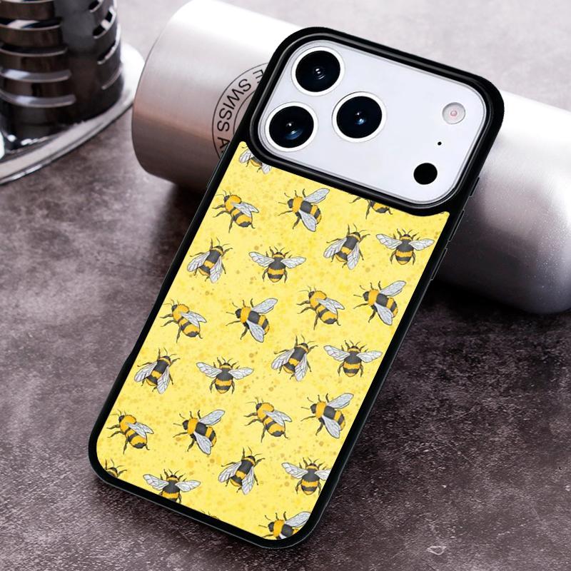 Bees Phone Case For iPhone 17 16 15 14 13 12 11 Pro Max Plus 17Air Soft Silicone Cover