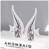 Modern Minimalist White Bubble Fish Art Figure | Beautiful Home Decor- (Set of 2 Pc)