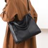 Single Shoulder Bag, Fashionable Temperament, Women's Bag, Simple Soft Leather Commuting Crossbody Bag, Women's High-end Sense, Large Capacity